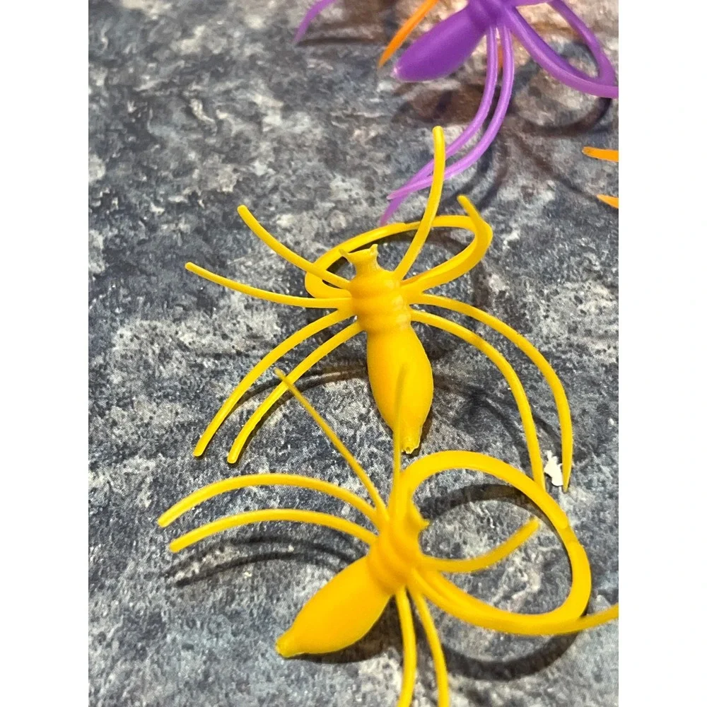 Walmart Halloween Spider Rings Assorted Purple Orange Black Yellow 50 Count